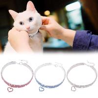Obroże dla zwierząt domowych naszyjnik dla małych psów dziewczyna Wakeu Rhinestone Bling obroże z wisiorek z kością Pet Rhinestone Cat Necklace 5